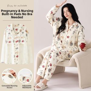 COSMO LADY | Postpartum Feeding Pure Cotton Sweat-absorbing Maternity Sleepwear