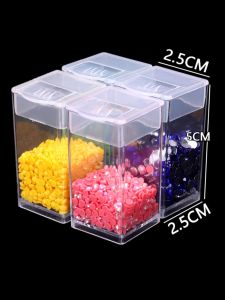 Square Bottle Storage Bottle Diamond Painting Storage Box Square Beads Bead Set Container Storage Box DIY Nail Art Box Accessories