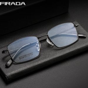 FIRADA 2024 Fashion Comfortable Glasses Vintage Ultra Light Square Eyewear Optical Prescription Eyeglasses Frame For Men J20102X