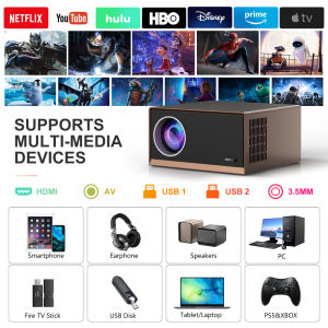 XIDU S1 โปรเจคเตอร์ 4K Ultra HD พร้อม Wifi และ บลูทูธ 800 ANSI Lumen ภาพยนตร์ โปรเจคเตอร์ ลำโพง 1920*1080 Pixel มินิแบบ พกพา Android สมาร์ทธุติ์