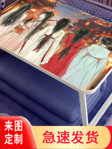 Foldable Bedside Small Computer Table Cartoon Style Modern Minimalist Design Portable Laptop Desk Compact Work Surface