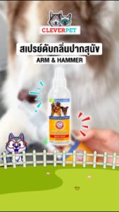 ARM & HAMMER สเปรย์ดับกลิ่นปาก สุนัข สลายหินปูน กลิ่นมินต์ Dog Mouth Spray CleverPet