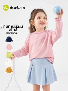 DUDUJIA | Áo Thun Dài Tay Lót Cotton Nguyên Chất Cho Bé Gái Mùa Xuân và Thu