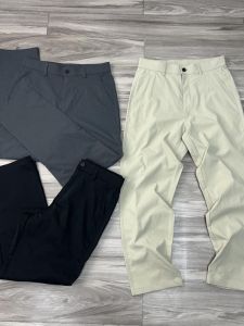 Business Casual Trousers Mens Straight Leg Anti-Wrinkle Breathable Spring Commuting Pants Comfortable Drapey Polyester Fiber