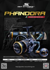 Reel Gostrike Phandora 8000PG Power handle waterprrof