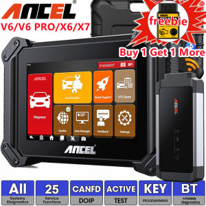Ancel V6 PRO IMMO Key Programming OBD2 Scanner Full System 2024 Read Mileage Car Diagnostic Tool Clear All Error Code Ecu Relearn Odb 2 Scaner Date Stream Auto Scanner Support All Cars