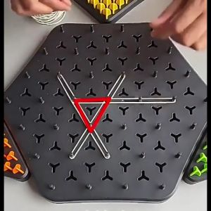 หมากรุกโซ่ การคิดเชิงตรรกะยางรัดสามเหลี่ยมหมากรุกเดสก์ท็อปเกม เกมบนโต๊ะ เกมพัฒนาสติปัญญา