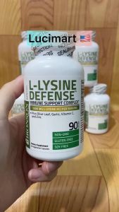 Viên uống hỗ trợ miễn dịch L-Lysine Defense 1500mg Bronson thuần chay [Hàng Mỹ]