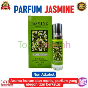 Parfum JASMINE Melati 6ml Bin Ali Original Roll On - Parfum Melati - Minyak Melati Asli - Farfum Melati - Parfum Wanita Aroma Melati - Parfum Jasmine Tahan Lama Original - Minyak Wangi Sholat - Parfum Oles Non Alkohol - Minyak Wangi Para Habib - bisa COD