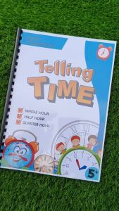 Colored Telling Time Workbook for Children 5 to 7 Years Old