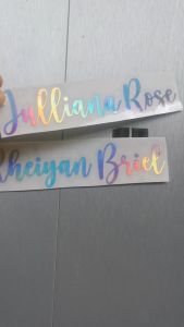 Customized Name Vinyl Sticker Decals for Souvenirs Tumblers Mugs Motors Cars Laptop and Cellphone