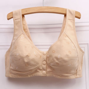 Ultra-Thin Cotton Maternity Bra No Steel Ring No Chest Pad Front-Closure Nursing Underwear Extra Large Size Vest-Type for Elderly Women