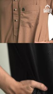 HICI Jubah Gamis Sengon Motif Embos Lengan Pendek tersedia 2 warna