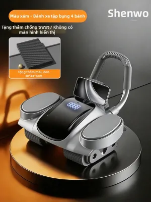 SHENWO | Con lăn tập cơ bụng 4 bánh tự động hồi đàn hồi tập luyện tại nhà