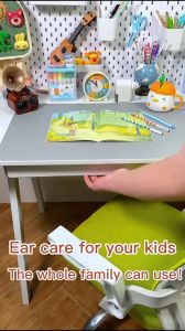 LED Illuminated Ear Care Set with 8X Magnifier Soft Silicone Tips Lighted Tweezers and Compact Storage Case