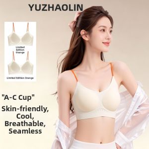 Yuzhaolin | Lightweight Small Bust Gather Support Bra Nude Skin-like Thin Strap Back Beauty