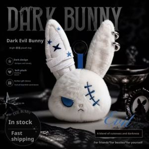 Bandai | Popular Hot Gothic Bunny Plush Keychain RabbitBag Charm with Bandage Desian Kawaii Key Ring Pendant Car Bag Ornament 2026