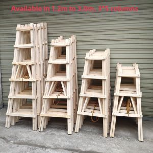 Japanese Thick Wooden Step Ladder