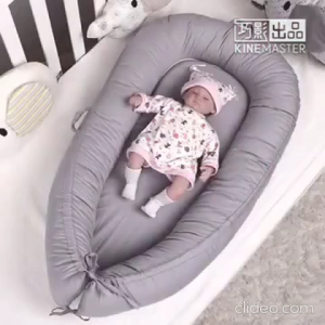 100% Cotton Plain Color Baby Sleeping Nest Portable Baby Nest Co-Sleeping Baby Bassinet Newborn Baby Lounger Nest