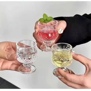 Bộ 6 ly uống rượu loại xịn đẹp đế dày chất liệu thủy tinh sang trọng