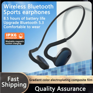 BH831 Air Conduction Bluetooth Earphones Wireless Sports and Running Earphones Waterproof Hanging Earneck Style Ultra Long Range Bluetooth Earphones Bone Conduction Earphones