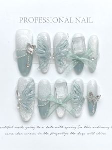 Handmade Wear Nail Solid State Nail Tip Wear Nail Stickers Fake Nails Wear Nail Classy Mid Length Long Length