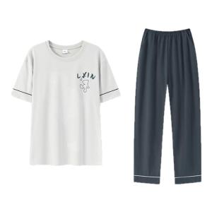 MiiOW | เสื้อชั้นในแขนสั้นผ้าฝ้ายแท้สำหรับผู้ชาย ฤดูใบไม้ผลิและฤดูร้อน ทรงบาง ลำลอง ใส่สบาย ระบายอากาศได้ดี เสื้อผ้าในบ้าน