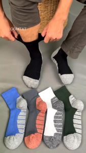 Vớ nam cổ cao thể thao GOMTAT có lớp đệm xù lông êm chân chất liệu co giãn giữ ấm thấm hút - PO-TATXU-3011-1DOI