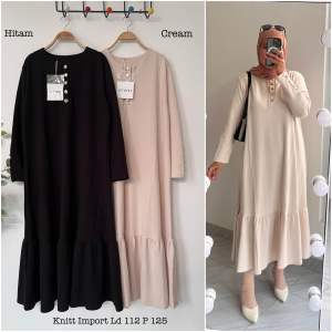 Gamis Midi Ruffle Inara Busui Kuyifei