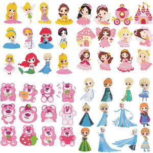 Girl Diamond Stickers Childrens Handmade DIY Toy Cup Sticker Crystal Paste Sticker Gem Diamond Painting