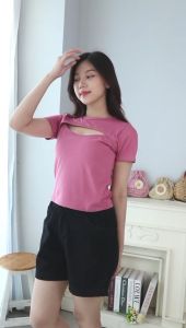 crop top kaos korean style / kaos crop top polos / kaos wanita polos pendek