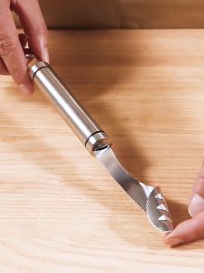 Dụng cụ lấy ruột khổ qua cà ớt cây móc lấy ruột mướp đắng dễ dàng tiện dụng đồ moi ruột dưa leo ớt dụng cụ móc ruột củ quả thép không gỉ cao cấp
