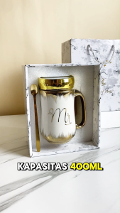 Hampers Marble Glass Couple Canada Mug Box Gelas Tutup / Mug Single Gift Wedding Souvenir Hampers