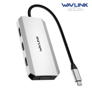 WAVLINK Bộ Chuyển Đổi USB C HUB Type C Sang HDMI VGA DP 7-IN-1 USB C Bộ chuyển đổi Quad Monitor Cho MacBook Pro Air Windows