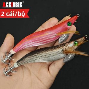 Ackibbik 2 Chiếc 13cm/21g Mồi Câu Mực Nước Mặn Hình Tôm Có Móc Câu Mồi Câu Cá Đuối Bạch Tuộc Dùng Cho Câu Cá Biển Sông Hồ