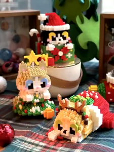 YKO Block Christmas Gift Building Blocks Santa Claus Cat Series Figurines Kids Educational Toys *READY STOCK*