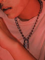 Original NANA Nanjing Lock Titanium Steel Necklace Unisex SID Lotus Punk R Lock Couple Style Fashion Jewelry Gift. 