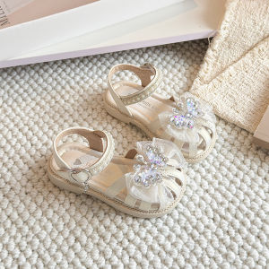 Childrens Crystal Decorated Princess Style Soft Bottom Beach Sandals