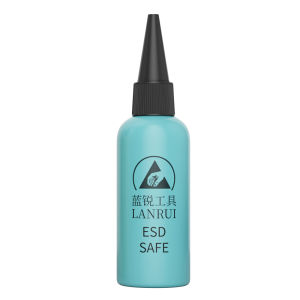 LANRUI 60ml Chai Dung Môi An Toàn ESD Có Nắp Đôi Chống Rò Rỉ Sửa Chữa Điện Thoại Di Động Dung Dịch Keo Cồn Công Cụ Phân Phối Dung Dịch Keo Tùy Chọn Hai Màu