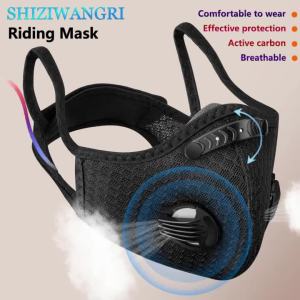 New Cycling Face Mask with Filter Goggles Dust Mask Sport Washable Reusable Facemask for Men Bandana Actived Carbon Filters