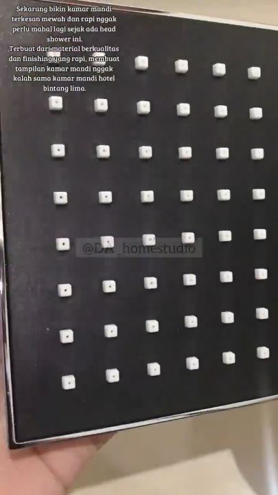 Head Shower Kotak Kamar Mandi 1/2 Inch Kotak Bahan Abs Chrome DP-145+DP-145-1+DP-145-2+WG-238-Hitam