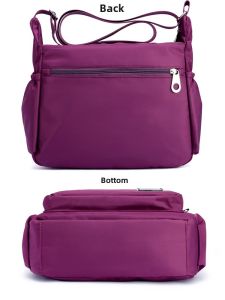 Glossy Nylon Womens Bag Portable Traveling Large Capacity Crossbody Womens Bag Mother Style Cloth Bag Outdoor Casual Waterproof Bag