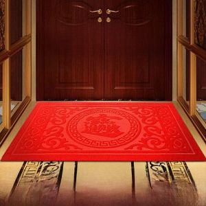 Red Entrance Mat Door Mat Anti-Slip Home Entrance Floor Rug Large Size Doorstep Mat Festive Pattern New Chinese Style Carpet