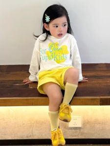 White Sun Protection Clothes for Girls Summer Thin Casual Loose Long Sleeve T-shirts Childrens Wear Top Trendy T for Kids