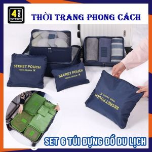 SET 6 Túi Đựng Quần Áo Mỹ Phẩm Giày Dép Vớ Mang Du Lịch Tiện Lợi - Combo 6 Đựng Đồ Du Lịch Xếp Gọn  Chống Thấm / Túi Du Lịch - Túi Đựng Đồ Trang Điểm  Mỹ Phẩm Đồ Dùng Du Lịch Chống Thấm Nước Cao Cấp