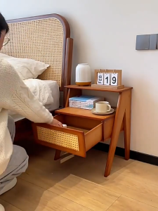 Bedside Cabinet Solid wood table household bedroom bedside storage Coffee Tea Table Storing Cupboard