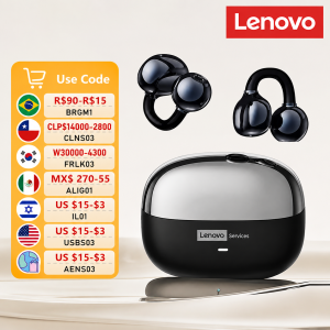 Choice Lenovo LE302 OWS Ear Clip Earphones Wireless Bluetooth 6.0 Headset HD Call Earbuds Low Latency Gaming Headphones New