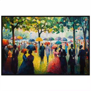 Tranh phong cảnh lễ hội. Tranh treo tường dán tường sơn dầu canvas trang trí. CGI-1654