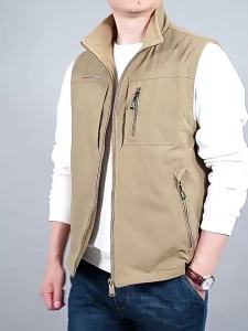 2025 Autumn Winter Reversible Vest Mens Outdoor Sports Fleece Vest Polar Fleece Sleeveless Jacket