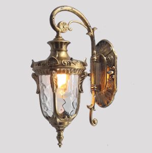 [Outdoor Wall Light] Water Proof Black Copper Color Retro Wall Lamp Antique Aisle Light Corridor Light Bedside Wall Lamp Bar Inn Garden Restaurant Decoration 23*42cm
